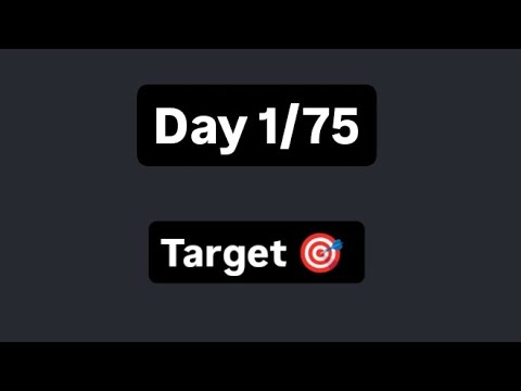 day one explanation of target 🎯 - YouTube