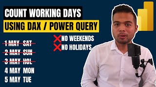 count working days using dax or custom function // beginners guide to power bi in 2021