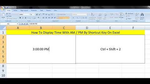 How To Display Time With AM/PM By Shortcut Key On Excel