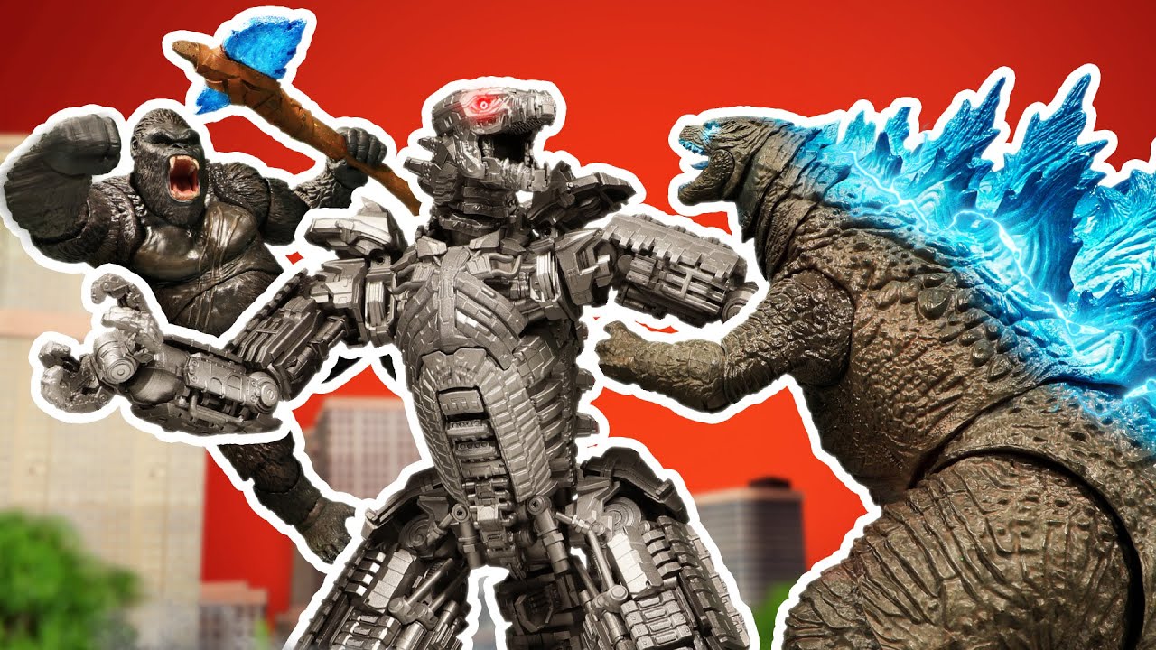 GODZILLA x KONG vs MECHA GODZILLA (FULL CUT) an epic battle stop motion remake