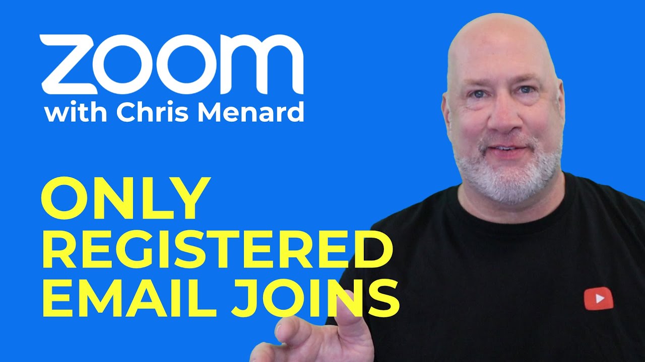 Zoom Allow only Registered Email to Join Meeting - youtube