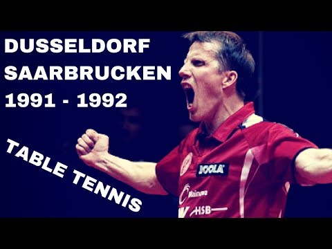 DUSSELDORF - SAARBRUCKEN 1991 - 1992 Tischtennis Deutschland Bundesliga