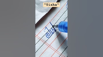 "Tisha" name in cursive handwriting #calligrahy #cursive #learn #art #names #shorts #share #shorts