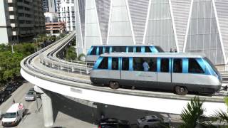MDT 1984 Budd Orange Line 2010 Bombardier Brickell Loop at Brickell Station