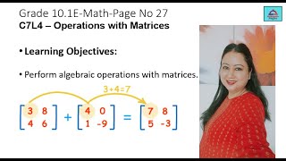 Grade 10Elite-Term-3-Mathematics-Lesson 7.4 Operations with Matrices