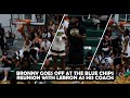 Lebron james coaches bronny and the blue chips vs  1 canada elite and 2025 efeosa oliogu