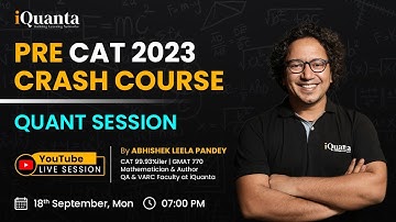 Pre CAT Crash Course 2023 - Quantitative Aptitude Session - 1 | CAT QA