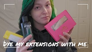 DYE MY HAIR EXTENSIONS | green and yellow | Artic FOX | ION Bright