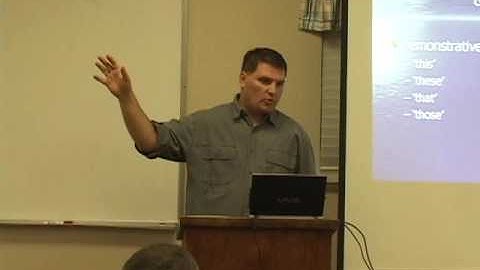 Introduction to Biblical Hebrew I. Lecture 5: Part 2 by Prof. Alex Stas