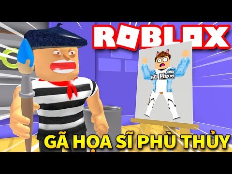 Roblox Kia Vao Nhầm Tiệm Tranh Của Ga Họa Sĩ Phu Thủy Escape The Art Store Kia Phạm Youtube - roblox kia đau tim khi seeker bảo mập đứng kế ben bắn bậy blox