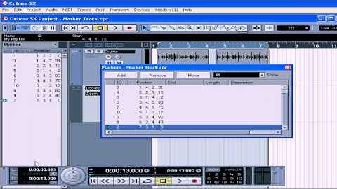 Cubase SX 3 Tutorial - Lesson 23: Marker Tracks