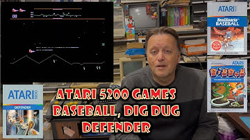 Atari 5200 Games (Baseball, Dig Dug, Defender)
