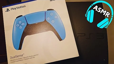 ASMR PS5 Controller Unboxing + Using on PS3?! (whisper, controller sounds)