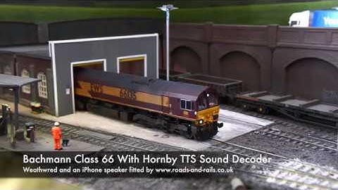 Bachmann Class 66 With A Hornby TTS Decoder And iPhone Speaker