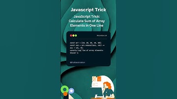 JavaScript Trick 18 : Calculate Sum of Array Elements in One Line | Fullstack Nation #shorts #viral