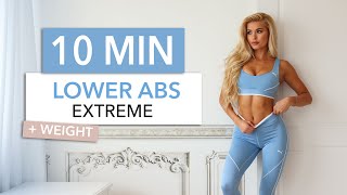 10 MIN LOWER ABS EXTREME - with weight or DIY ankle weight I Pamela Reif screenshot 5