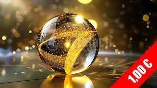 Opulent Gold Sparkling Sphere HD Stock Footage