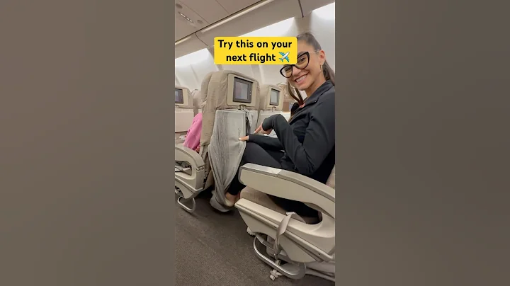 Plane travel hack! How to make a foot hammock for the plane! ✈️ #travel #traveltips #shorts