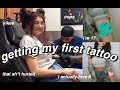 getting my FIRST TATTOO (live footage lol!!)