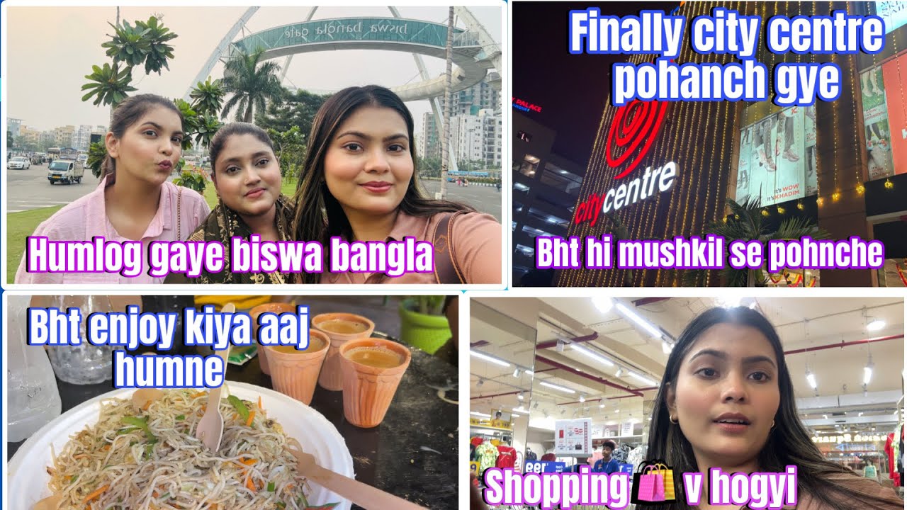 Finally hmlog gaye kolkata Biswa Bangla😍||Aaj bht enjoy kiya hum milkar🥳|| shopping v krliya humne🛍️