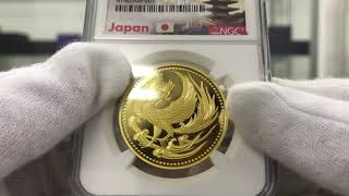 1990 日本 天皇陛下御即位記念 10万円 プルーフ 金貨 NGC PF 70 UC 最高鑑定 100,000円 完全未使用品 貨幣 硬貨 記念コイン 平成2年