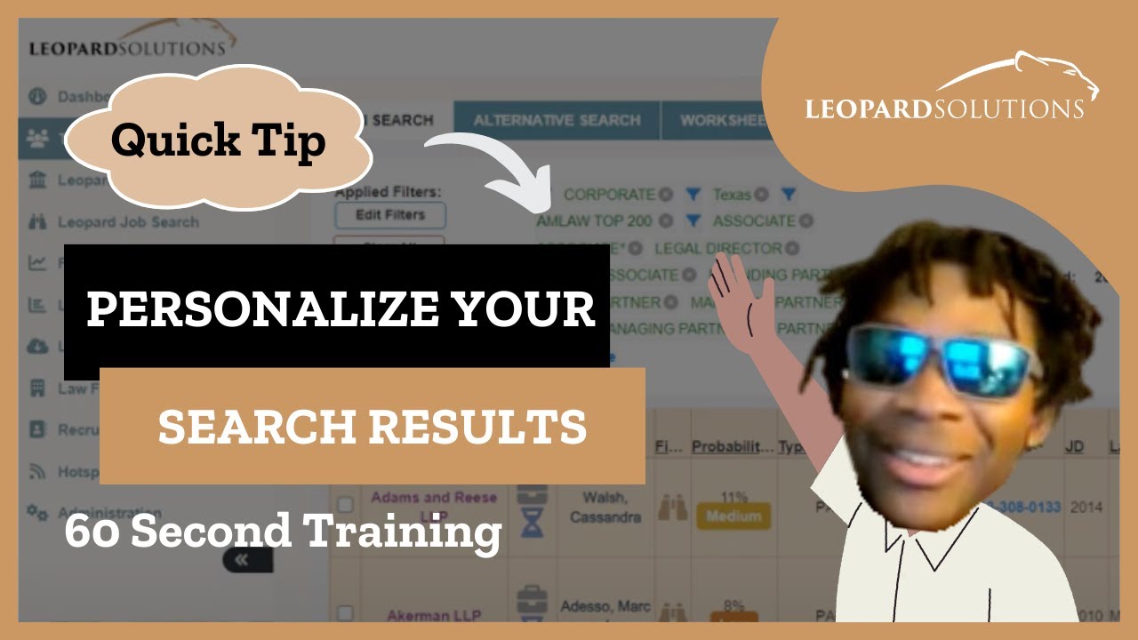 Quick Tip: Personalize Your Search Results in Leopard List - YouTube
