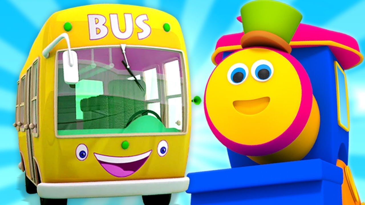 ⁣боб поезд | колеса в автобусе | рифма для детей | Bob The Train | Wheels On The Bus Song