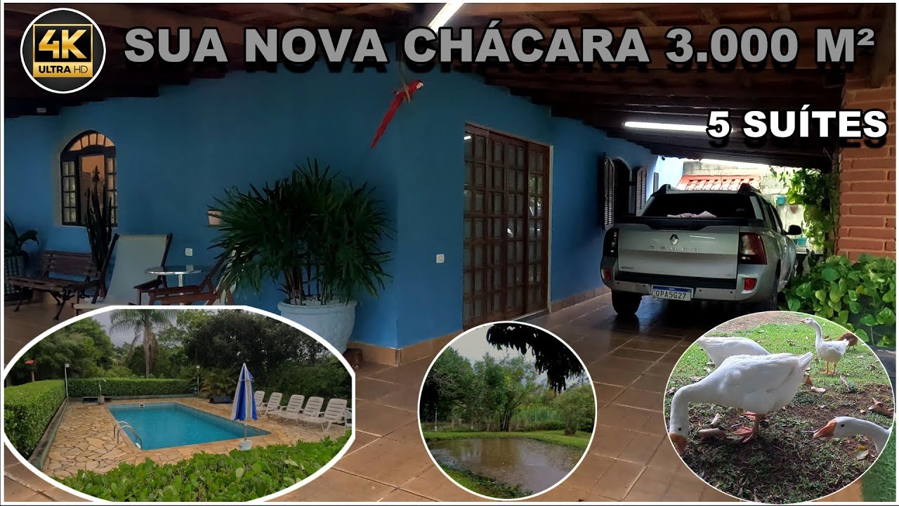 (777) VIVER BEM COMEÇA AQUI! CHÁCARA 3.000  m²  - COMPLETA | IMPERDÍVEL ESTUDA PERMUTA  