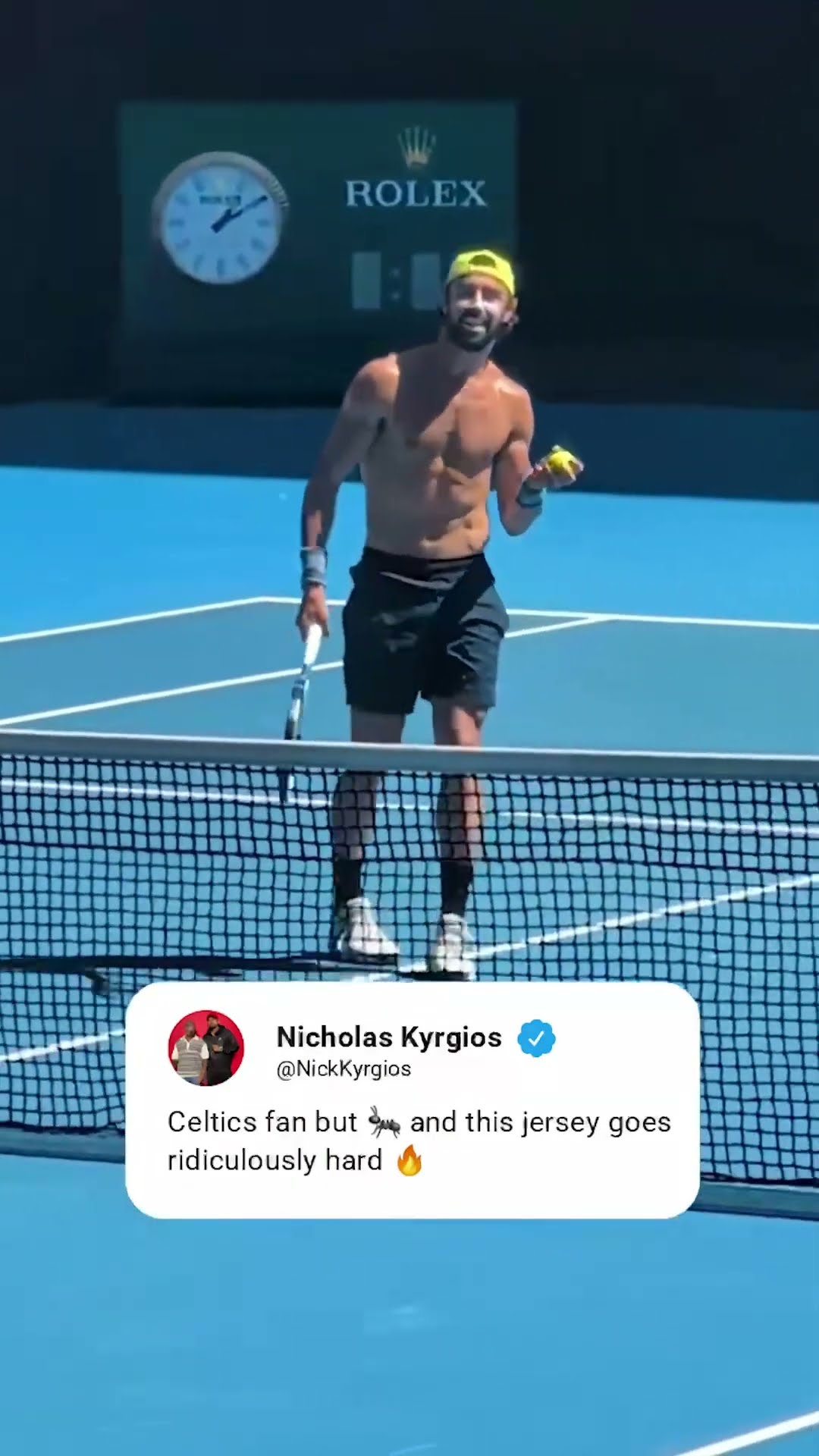 Nick Kyrgios is rockin’ an Anthony Edwards jersey ahead of the Australian Open ?