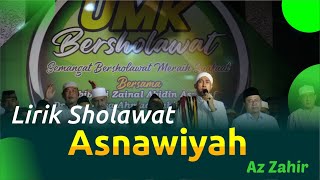 LIRIK ASNAWIYAH TERBARU AZ ZAHIR 2022 LATIN