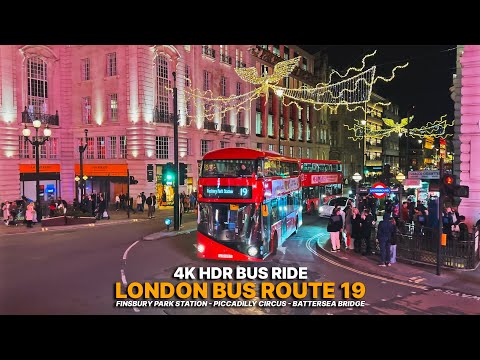 London Bus 19 Evening Adventure: North to Southwest Ride through Central London | Upper Deck POV 🚌
