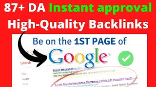 87+ Instant Approval DoFollow Backlinks - How To Create Backlinks DoFollow In 2021 @SEO Smart Key ​