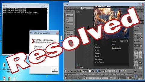 Resolved : Blender 3D Hardware Acceleration Issue