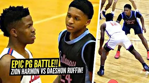 Zion Harmon vs 5'8 Daeshun Ruffin EPIC Point Guard BATTLE!! EXCITING PG's GO AT IT!