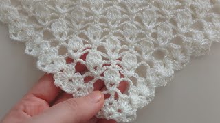 картинка: Как связать треугольную шаль крючком для начинающих / Легкие схемы вязания шали крючком