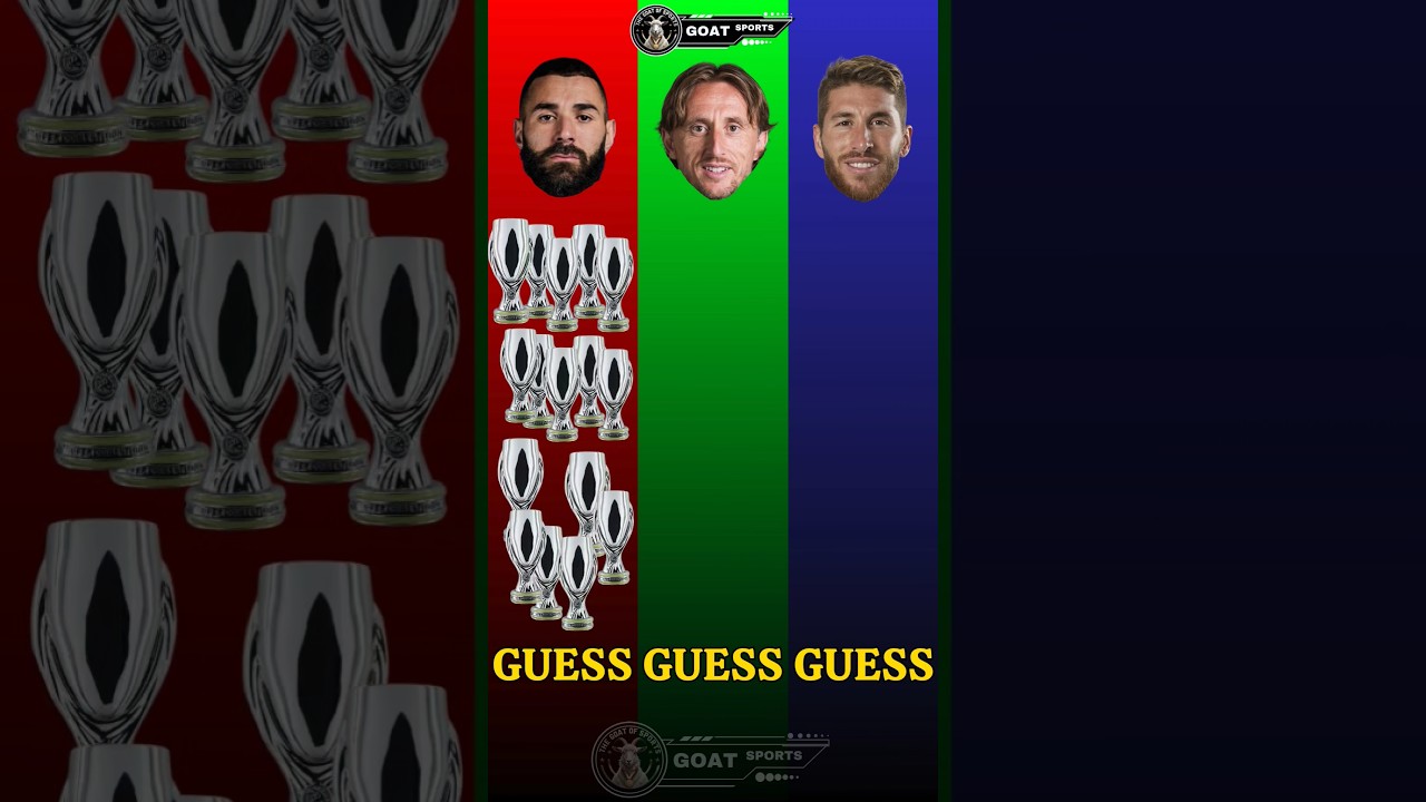 Karim Benzema vs Luka Modrić vs Sergio Ramos All UEFA Super Cup Trophies Comparison