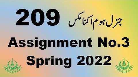 AIOU Code 209 Solved Assignment No.3 Spring 2022