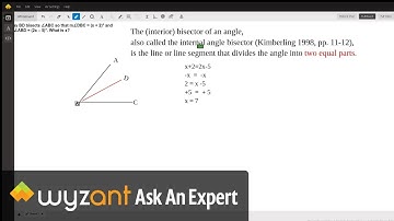 The Angle Bisector In Geometry