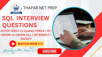 SQL Interview Commands Explained | ALTER TABLE, IN, UNION,UNION ALL INTERSECT, EXCEPT | SQL Basics