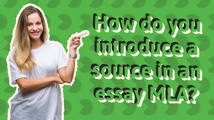 How do you introduce a source in an essay MLA?