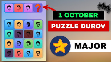 1 October Major puzzle durov Solved Today | Major Daily combo card 1 October | Major Puzzle