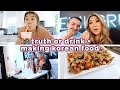 truth or drink + making korean food at home!!
