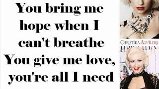 Christina Aguilera - All I Need (Lyrics On Screen)