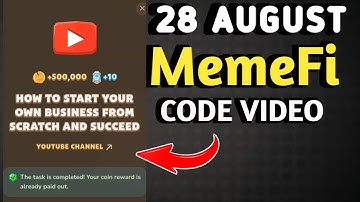 HOW TO START YOUR OWN BUSINESS FROM SCRATCH AND SUCCEED MEMEFI CODE | MEMEFI VIDEO CODE TODAY