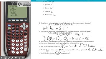 STA2023 Test 1 Review Video 1
