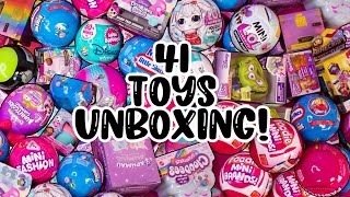 unboxing 41 new blind bags huge unboxing party