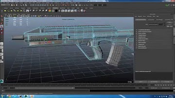 Maya Speed modeling AUG weapon