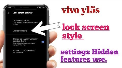 Vivo y15s how to lock screen style settings Hidden features use