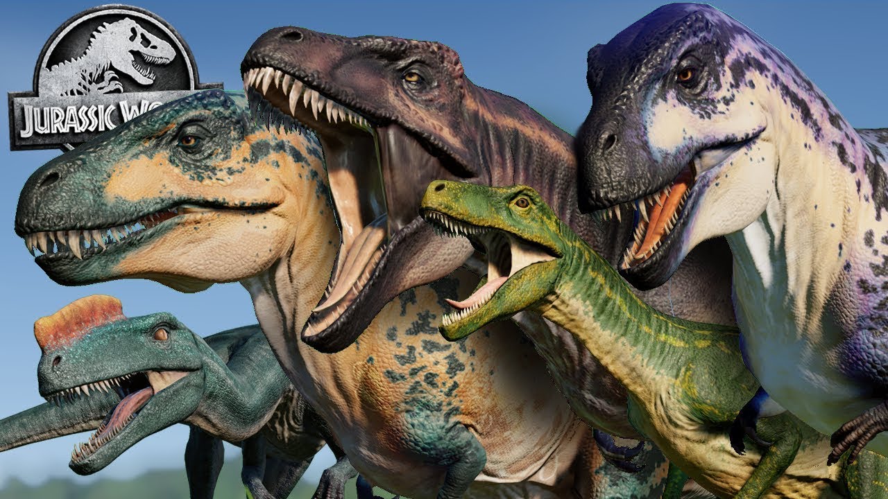 Jurassic World Evolution -  ACROCANTHOSAURUS, HERRERASAURUS, PROCERATOSAURUS ANIMATIONS AND SKINS