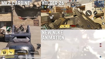 *NEW* GAMEPLAY OF MK2 CARBINE AND HOLGER 26 | NEW NUKE ANIMATION | COD MOBILE